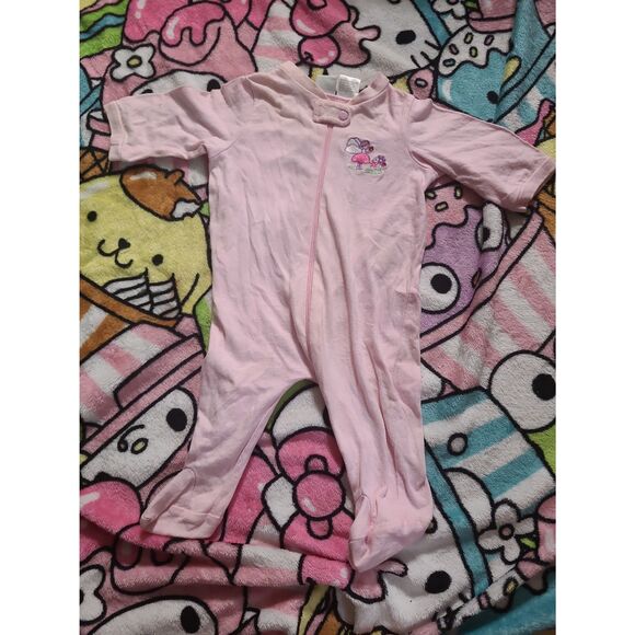 Circo Baby 0-3M 100% Cotton Sleeper Mushroom Flower Fairy Pastel Hot Pink Onesie - Picture 1 of 8